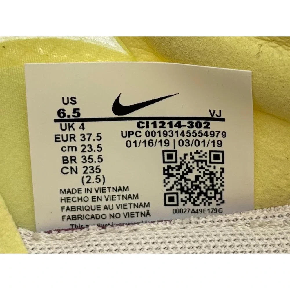 Nike Air Max Dia Pale Yellow White Womens Sneakers CI1214-302 US 6.5